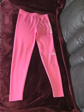 Adidas Ladies Pink Performance Leggings